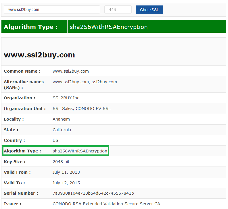 SSL Certificate Checker Tool