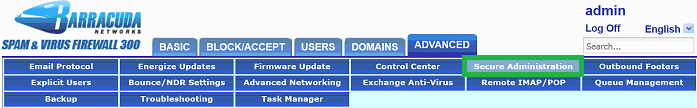 barracuda secure administrator