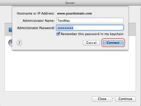 Apple OS X Server Login