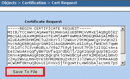 certificate request
