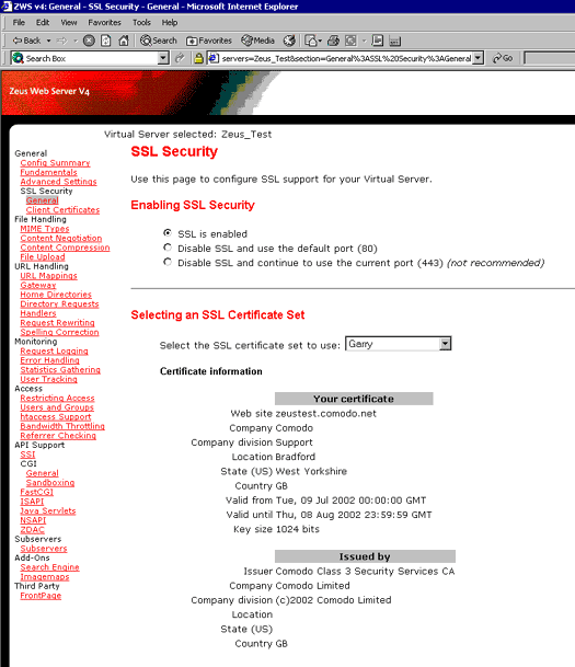 ssl is enabled