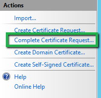 Complete Request Certificate