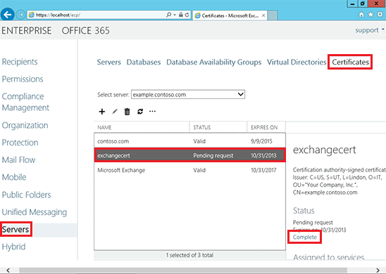 ssl for exchange server 2013 complete