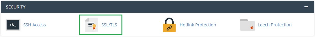 SSL/TLS in cPanel