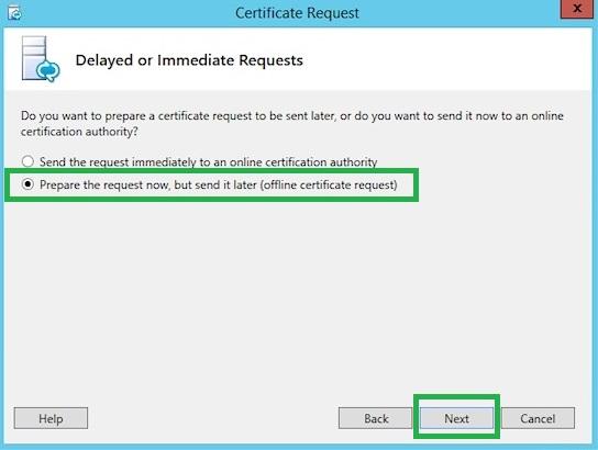 Prepare the request now - Lync 2013 SSL CSR