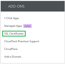 Click on SSL Certificates