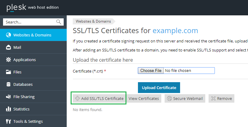 add ssl certificate for your website