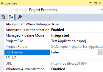 How To Enable Ssl In Visual Studio For A .Net Project