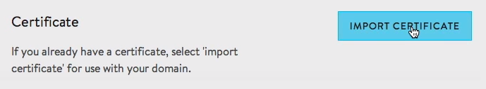 import certificate - media template grid server