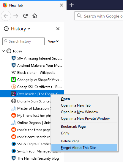 clear HSTS in firefox
