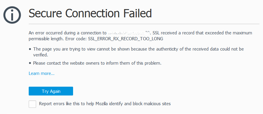Fix SSL ERROR RX RECORD TOO LONG in Firefox
