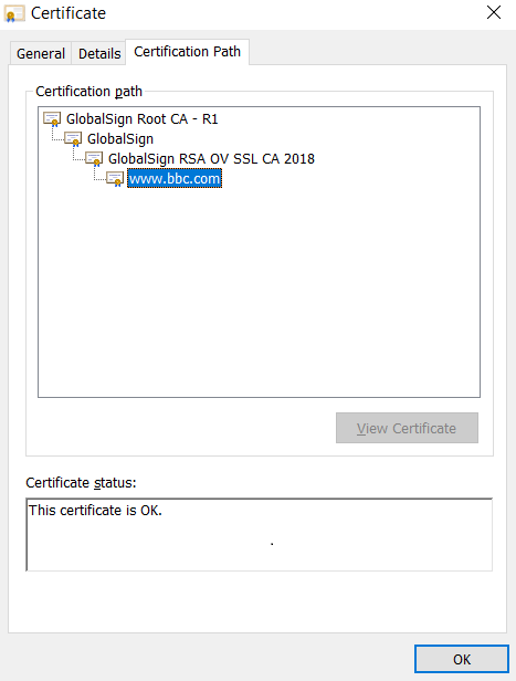 BBC Certificate