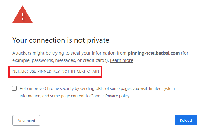 NET ERR_SSL_PINNED_KEY_NOT_IN_CERT_CHAIN