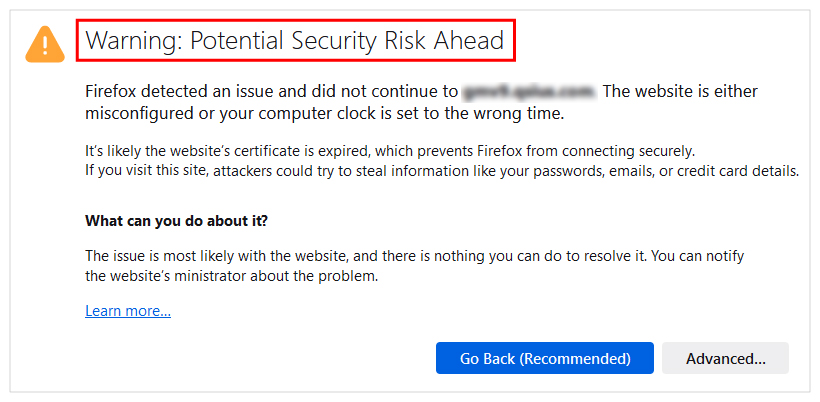 Warning: Potential Security Risk Ahead