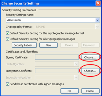 change security settings