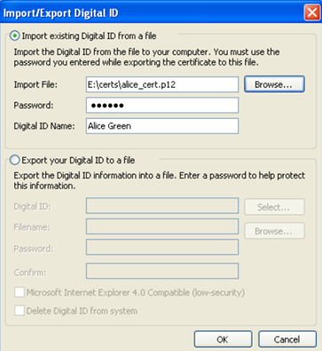 digital id interface