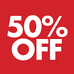 50 percent off