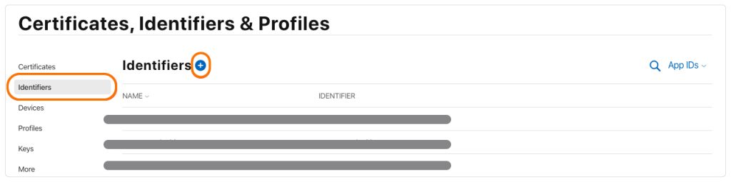 identifiers option