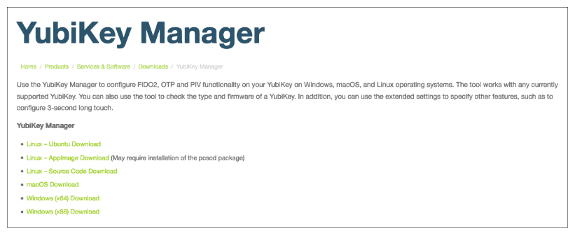 YubiKey Manager