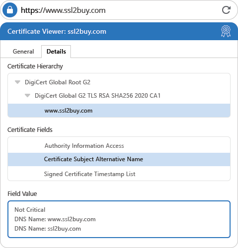 DigiCert Secure Site SSL Certificate Flex Details