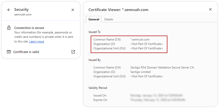 Domain Validation (DV) SSL Certificate Appears in a Browser
